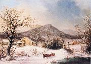 George Henry Durrie Winter in the Country, Distant Hills Spain oil painting artist